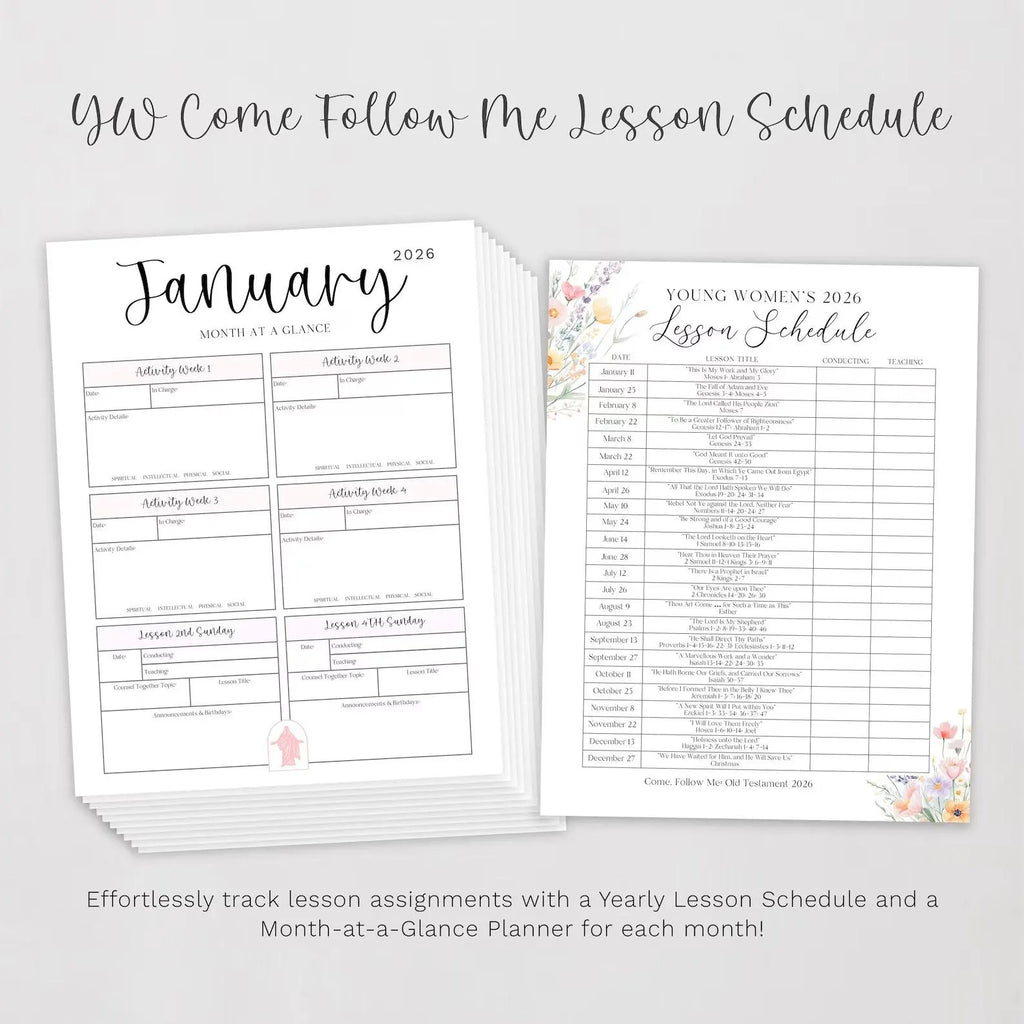 2026 LDS Young Women Planner