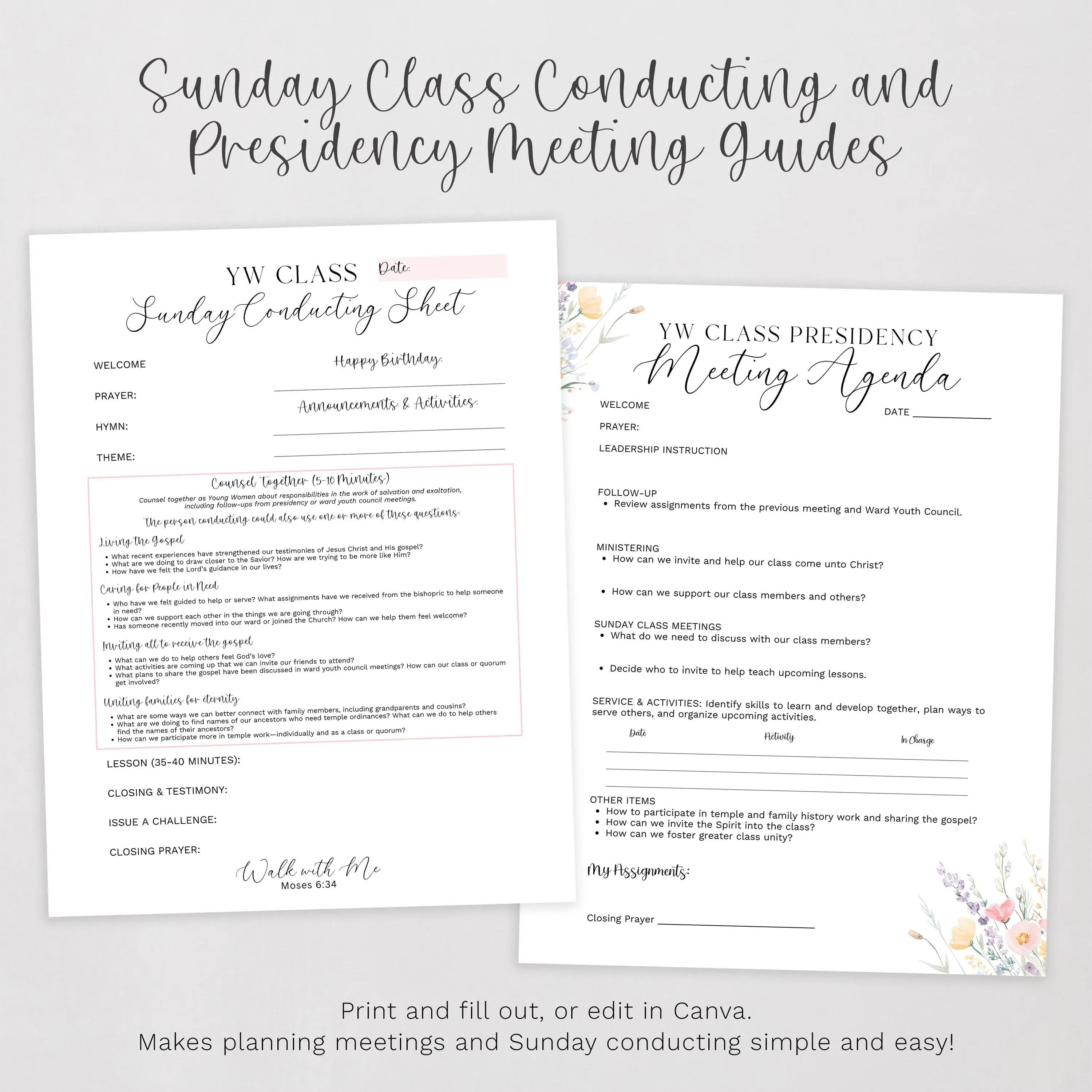 2026 LDS Young Women Planner