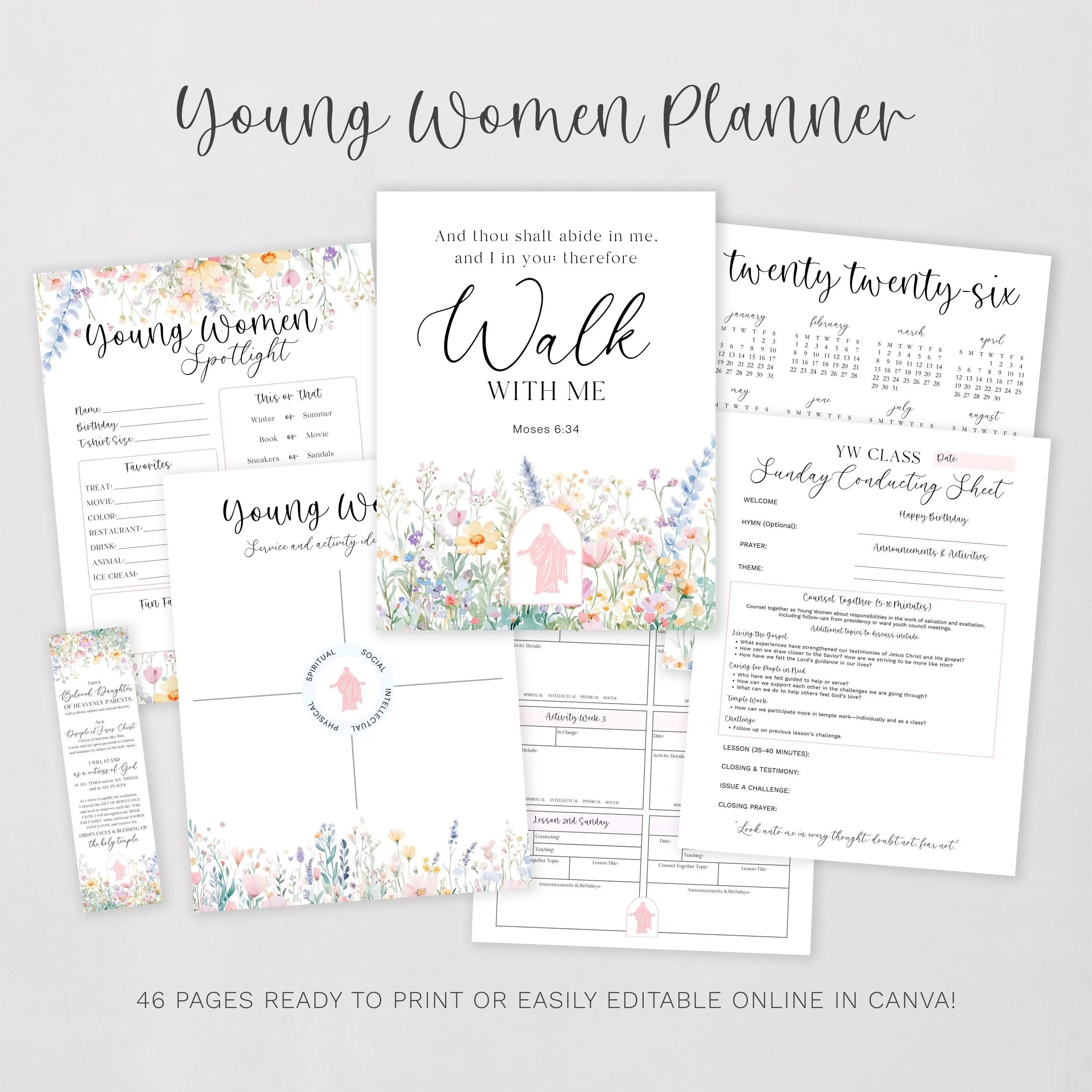 2026 LDS Young Women Planner