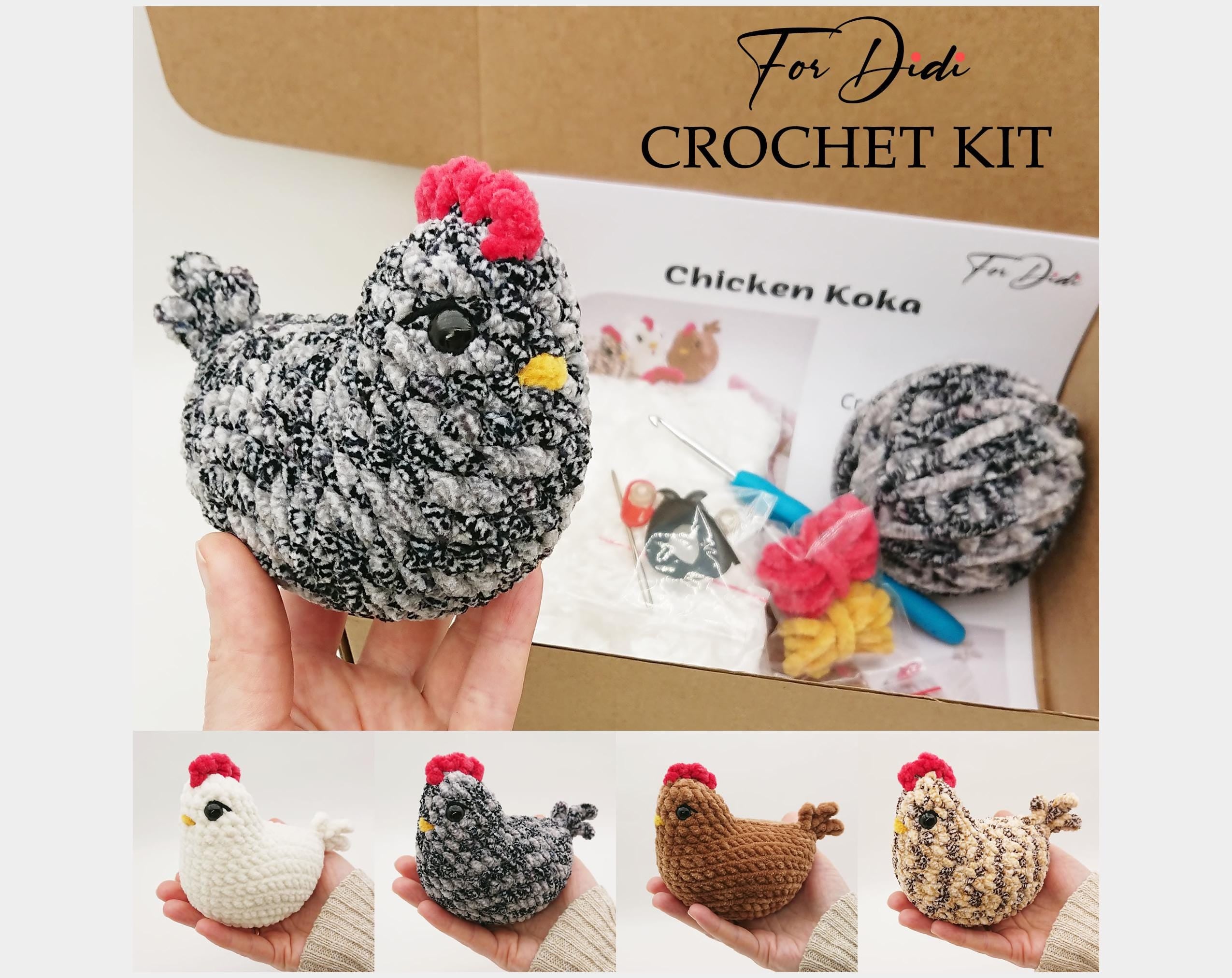 Amigurumi Chicken Crochet Pattern – Cute Farm Chicken Plush DIY
