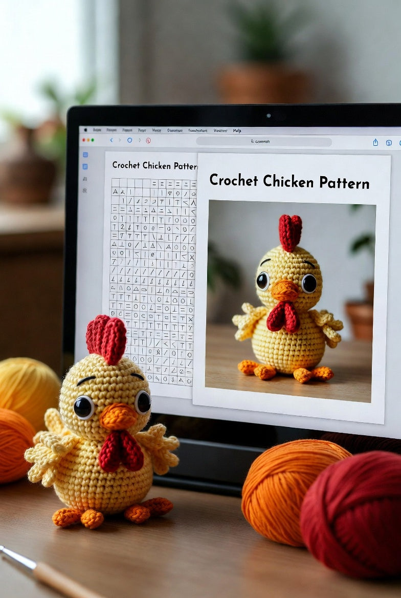 Amigurumi Chicken Crochet Pattern – Cute Farm Chicken Plush DIY